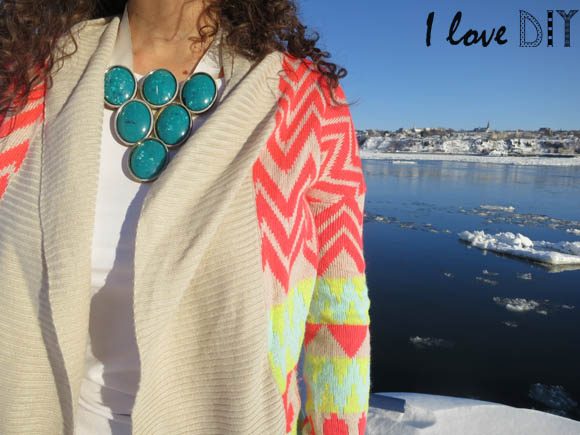 collier plastron turquoise ilovediy