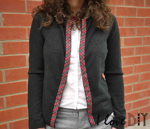 gilet tartan i love diy