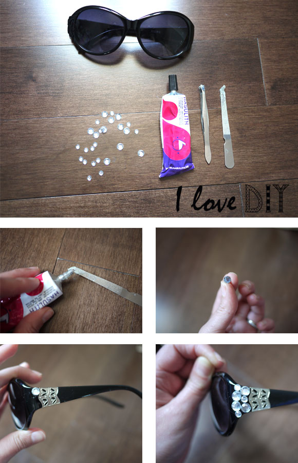 step by step lunettes strass I LOVE DIY