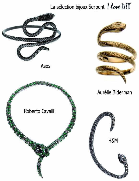 la selection bijoux serpent I LOVE DIY