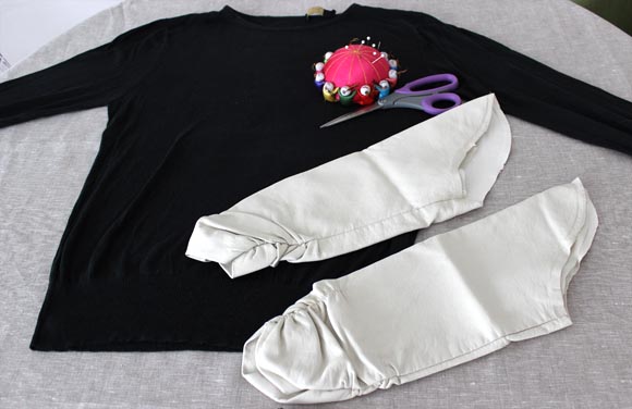 DIY un pull avec des manches en cuir