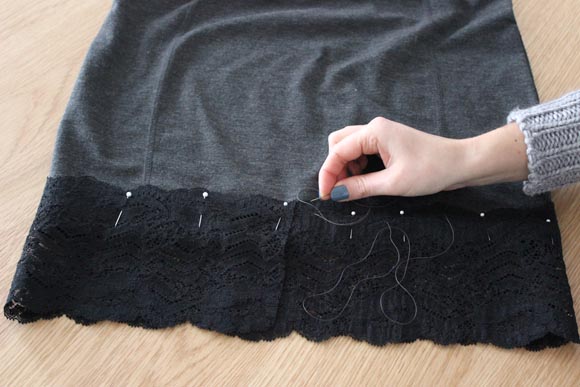 DIY customisez une jupe avec de la dentelle ILOVEDIY6