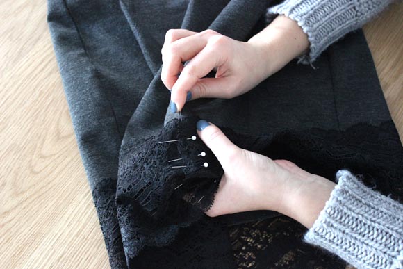 DIY customisez une jupe avec de la dentelle ILOVEDIY8