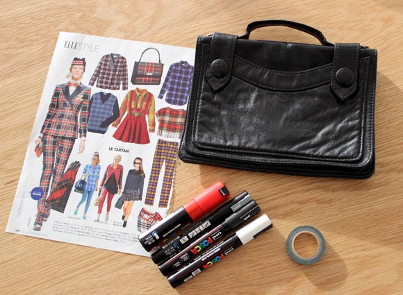 customiser son sac avec du tartan ilovedoityourself