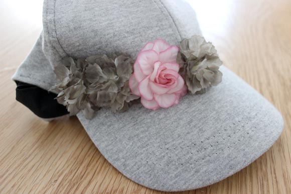 diy une casquette a fleurs4