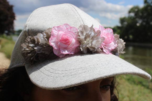 diy casquette fleurie