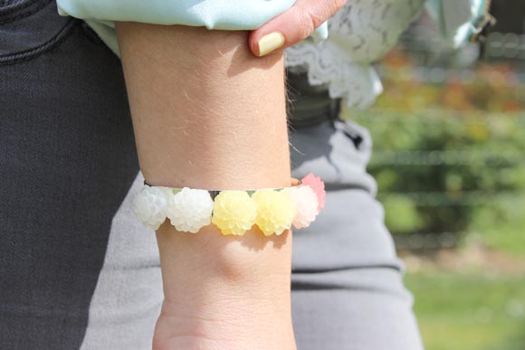 DIY bracelet rose pastel2