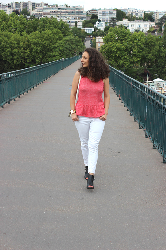 look top a basques jeans blanc
