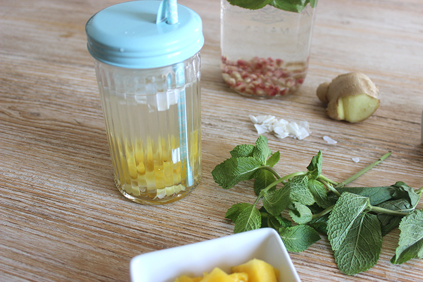 detox water coco ananas gingembre