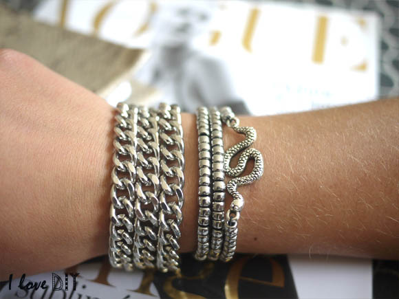 bracelet serpent argente diy
