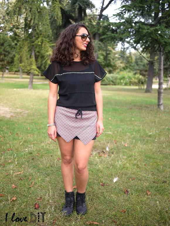 outfit of the day short origami diy et top h&m