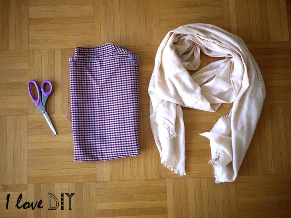 le materiel pour vous creer une écharpe DIY