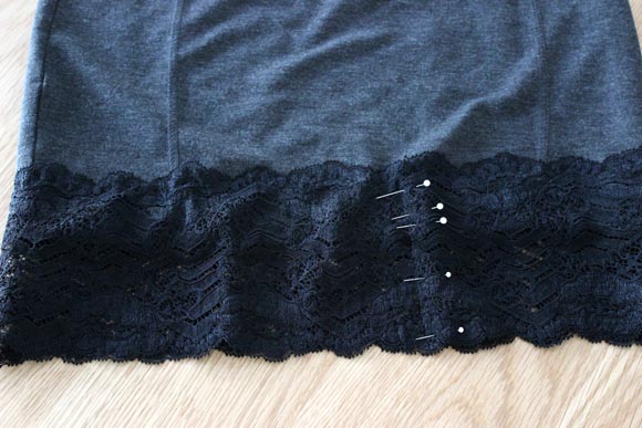 DIY customisez une jupe avec de la dentelle ILOVEDIY7