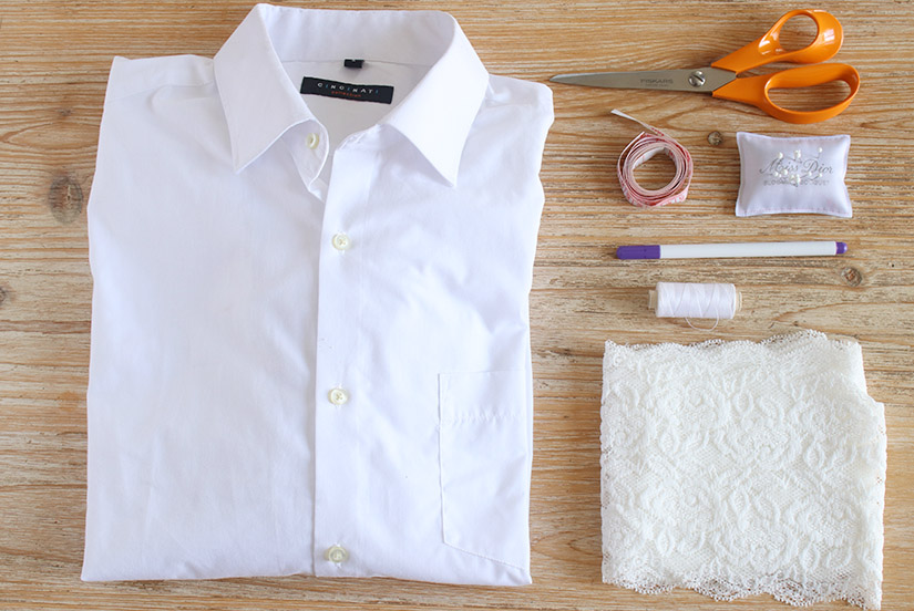 custo chemise blanche materiel